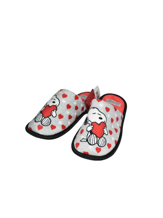 Papuci Pentru Copii Snoopy Peanuts Gri
