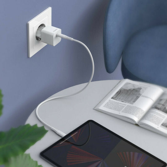 Choetech Φορτιστής Χωρίς Καλώδιο με Θύρα USB-C 20W Λευκός (PD5010)