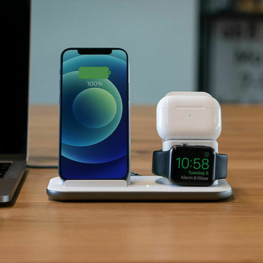 Xtorm с USB-C порт и кабел USB-C 20W Бял (3-in-1 Wireless Charging Base)
