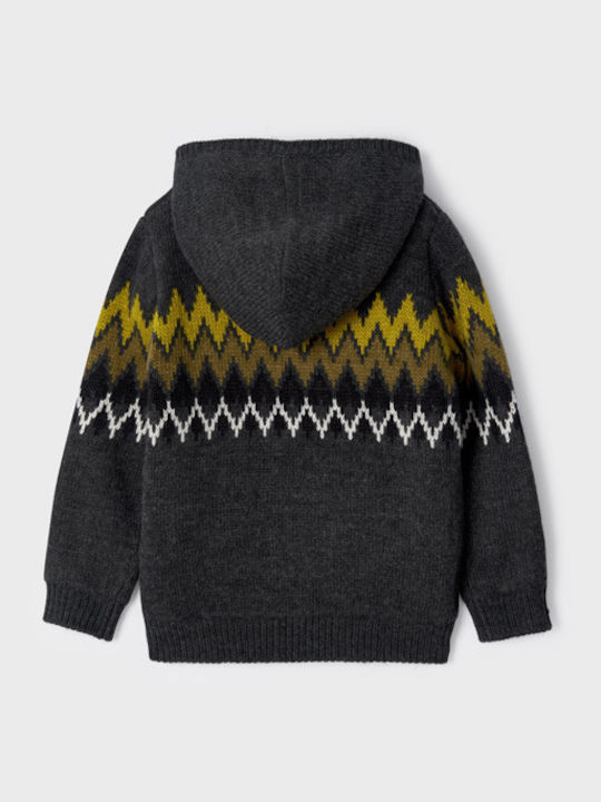 Kinderstrickjacke Gestrickt mit Kapuze Gray