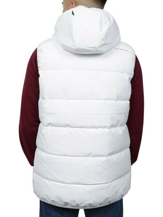 Ärmellos Jacke Puffer Weiß