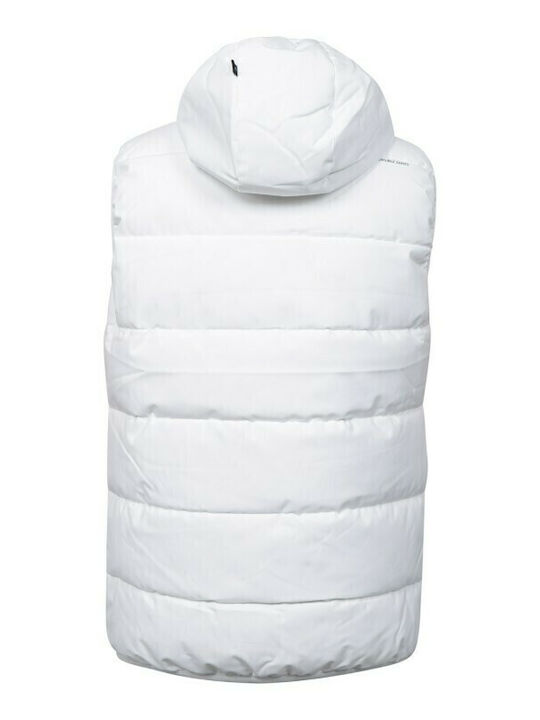 Ärmellos Jacke Puffer Weiß