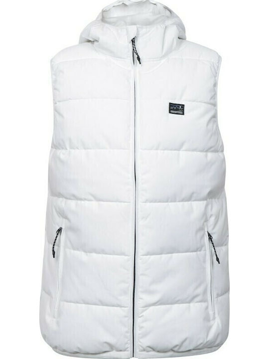 Ärmellos Jacke Puffer Weiß