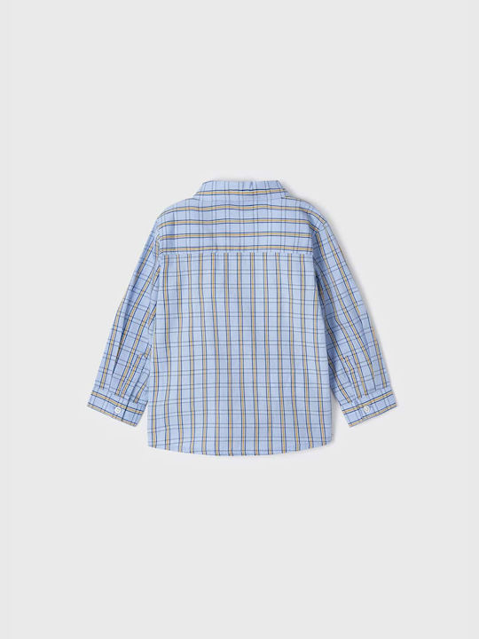 Mayoral Kids Checked Shirt Light Blue