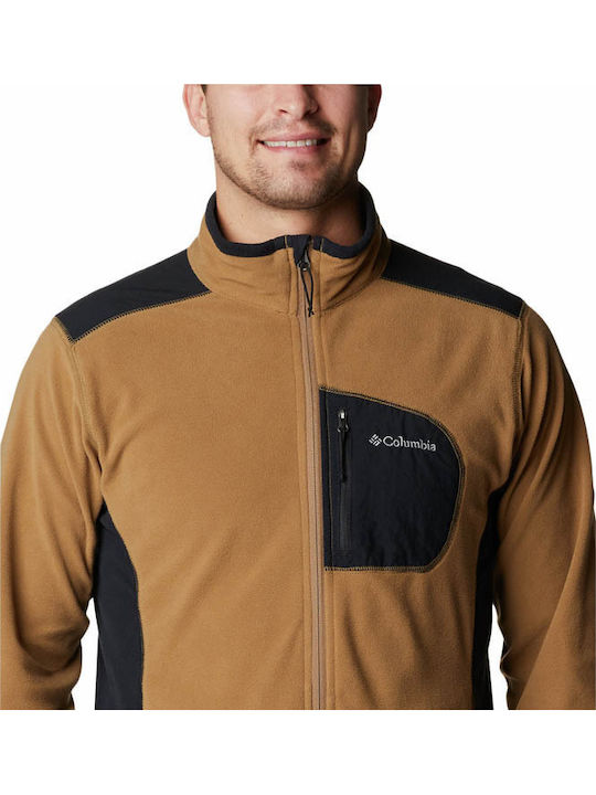 Ανδρική Ζακέτα Fleece Καφέ
