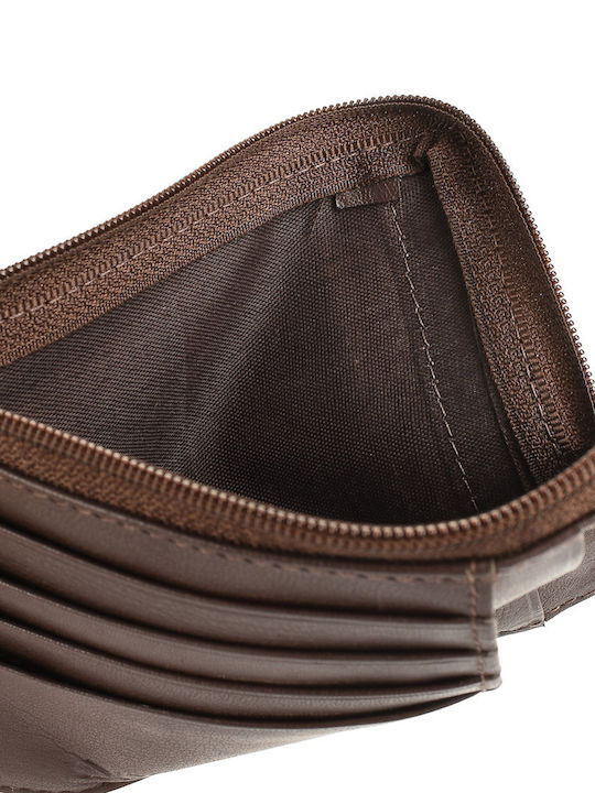 Leather Men's Wallet Classic with RFID Brown