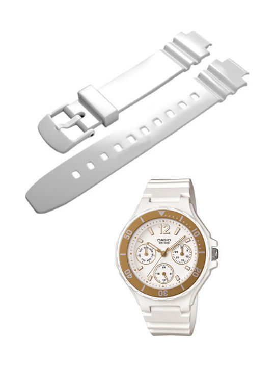 Casio Gummi-Armband Weiß 18mm