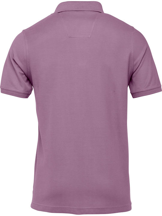 Fynch Hatton Men's Short Sleeve Blouse Polo Purple