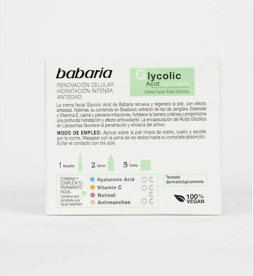 Babaria Glycolic Acid Creme Gesicht Nacht 50ml
