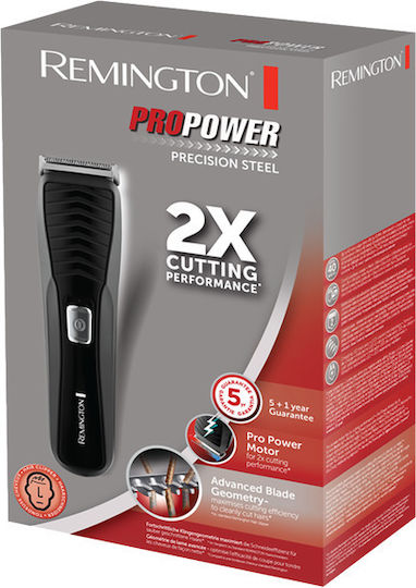 Remington Pro Power Precision Steel Professional Rechargeable Hair Clipper Black HC7110