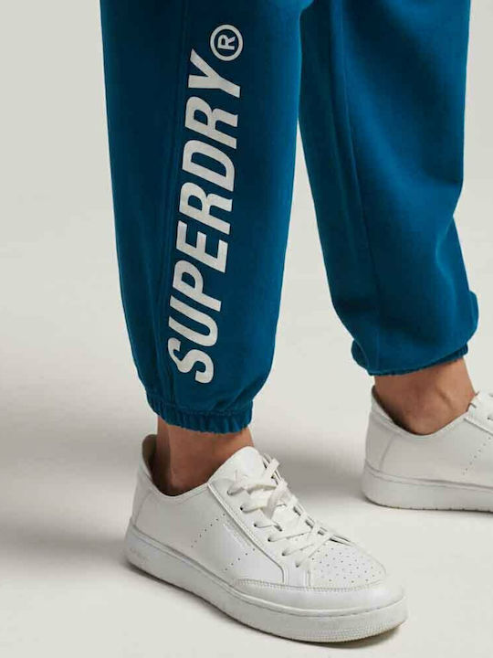 Code Core Sport Hohe Taille Jogginghose Jogger Blau