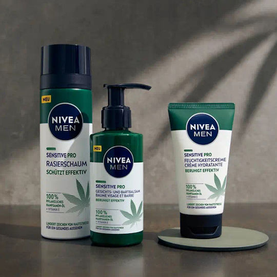 Nivea Men Sensitive Pro Ultra Calming Spumă de Ras cu Ulei de Cânepă 200ml