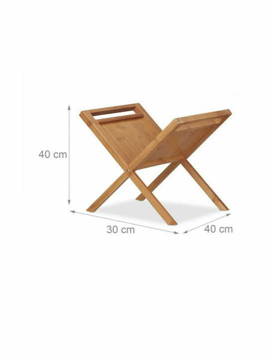 Relaxdays Suport Reviste Lemn Bej 40x30x30buc 1buc