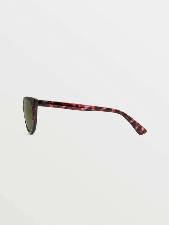 Volcom Butter Women's Sunglasses with Plastic Frame Gloss Purple Tort / Gray VE02703421