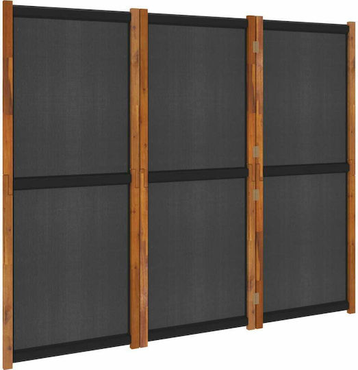 vidaXL Διακοσμητικό Παραβάν Ξύλινο με 3 Φύλλα 210x180cm