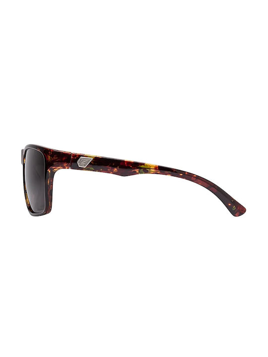 Volcom Stoneage Sunglasses with Gloss Sea Grass Tort / Gray Tartaruga Plastic Frame and Black Lens VE01002801