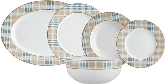 Ionia Picnic Multicolour Porcelain Dinnerware Set 20pcs