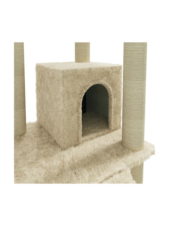 vidaXL Kratzbaum Katzenbäume Beige 5 Ebenen 54x73x155cm