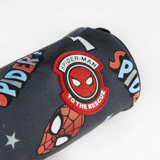 Spiderman Pencil Case 1pcs Barrel with 1 Compartment Black