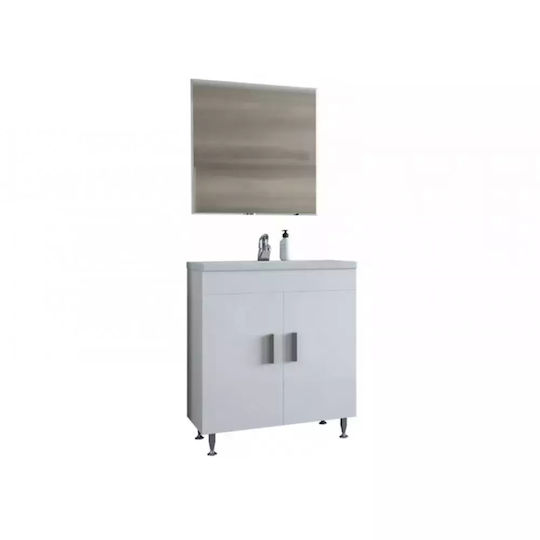 Drop Roma 50 Countertop with Sink & Mirror L50xW39xH80cm White