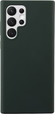 Idol 1991 Velvet Elite 4 Side Camera Guard Silicone Back Cover Dark Green (Galaxy S22 Ultra 5G)