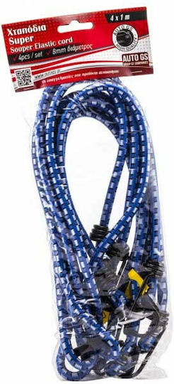 Auto Gs Curea elastrică 100cm Albastru 4buc