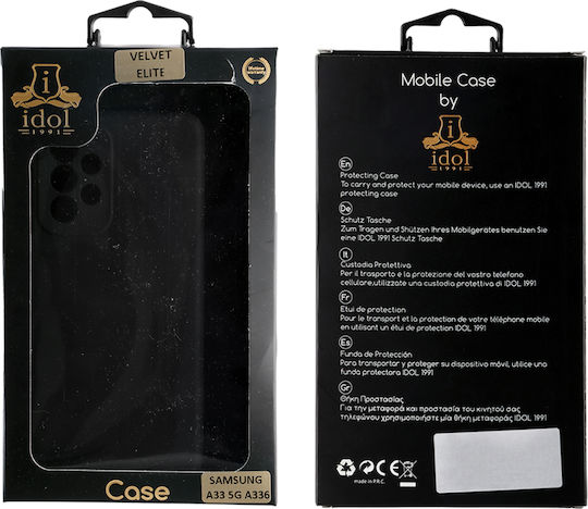 Idol 1991 Velvet Elite 4 Side Camera Guard Umschlag Rückseite Silikon Schwarz (Galaxy A33 5G)