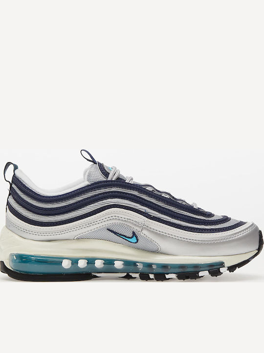 Air Max 97 Damen Sneakers Metallic Silver / Chlorine Blue / White