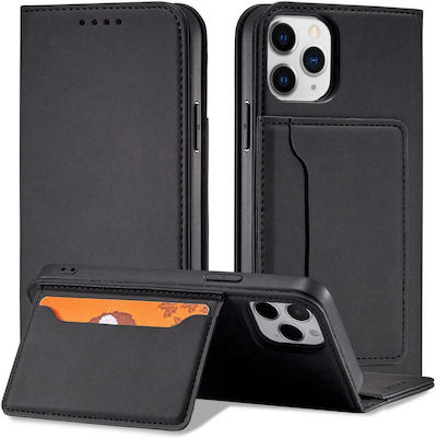 Hurtel Magnet Card Wallet Δερματίνης Μαύρο (iPhone 12 Pro Max)