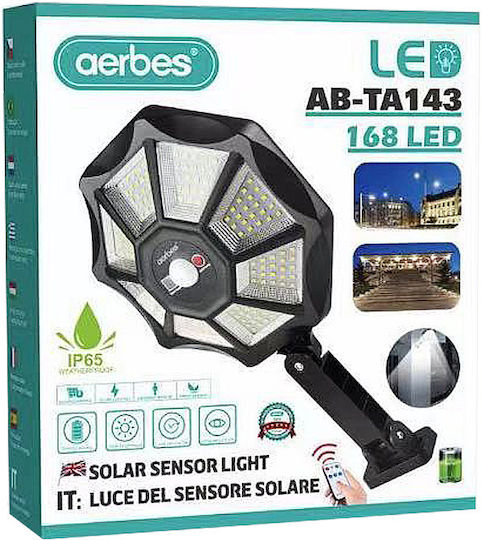 Aerbes Street Solar Light with Motion Sensor, Photocell and Remote Control IP65