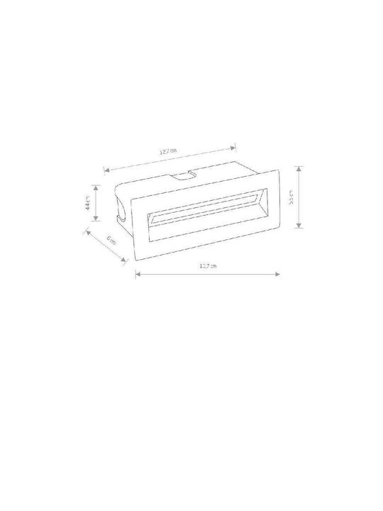 Nowodvorski Bay M Επιτοίχια Εξωτερική Πλαφονιέρα LED IP65 5W με Θερμό Λευκό Φως 13.7x5.5εκ.