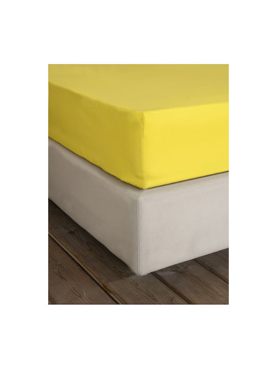 Nima Sheet for Single Bed 160x260cm. Unicolors Yellow