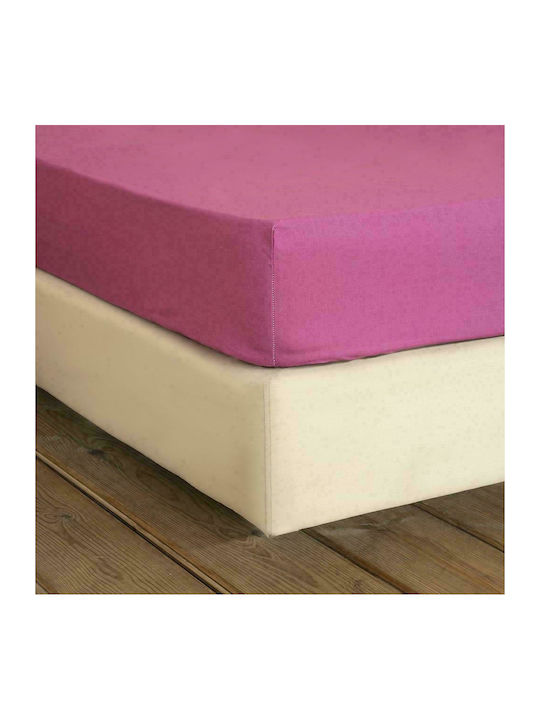 Nima Sheet King Size with Elastic 180x200+32cm. Primal Orchid Pink