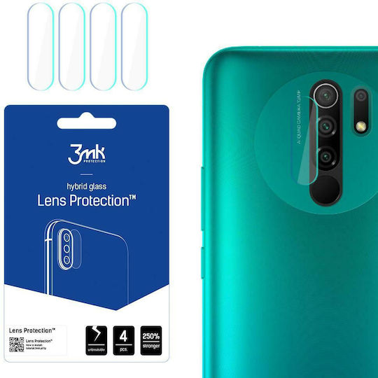 3MK Hybrid Glass Protection Προστασία Κάμερας Tempered Glass Διάφανο για το Redmi 9