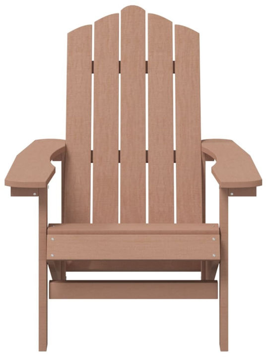 Adirondack Garden Lounge Set for Small Outdoor Spaces 3 Pieces Brown