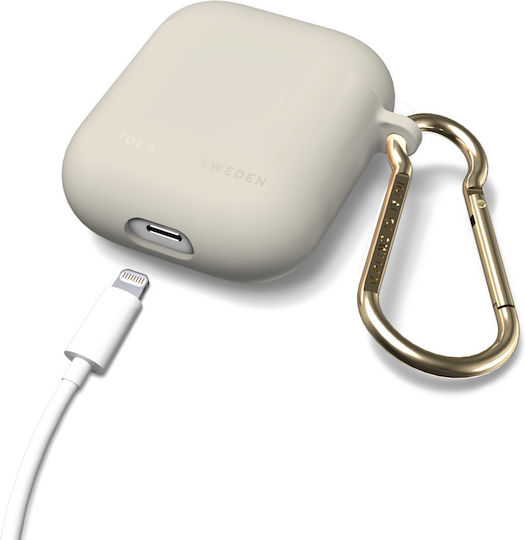 iDeal Of Sweden Active Θήκη Συνθετική με Γάντζο Ecru για Apple AirPods