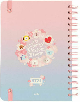 Grupo Erik Spiral Notebook Ruled A5 BT21 Pink 1pcs