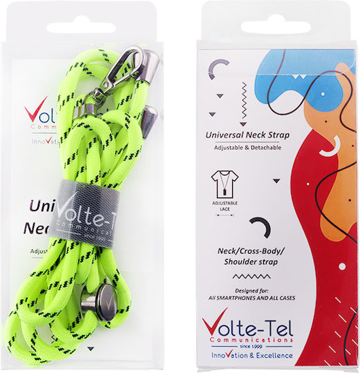 Volte-Tel Neck Strap Каишка за врата за Мобилни Телефони Λαχανί με Μαύρες Ρίγες