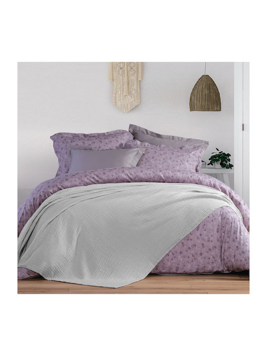 Nef-Nef Homeware Fabulus Pătură 100% bumbac Extra-dublă 230x230cm. 030795 Gri