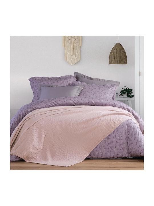 Nef-Nef Homeware Fabulus Blanket 100% cotton Single 170x230cm. 030794 Pink