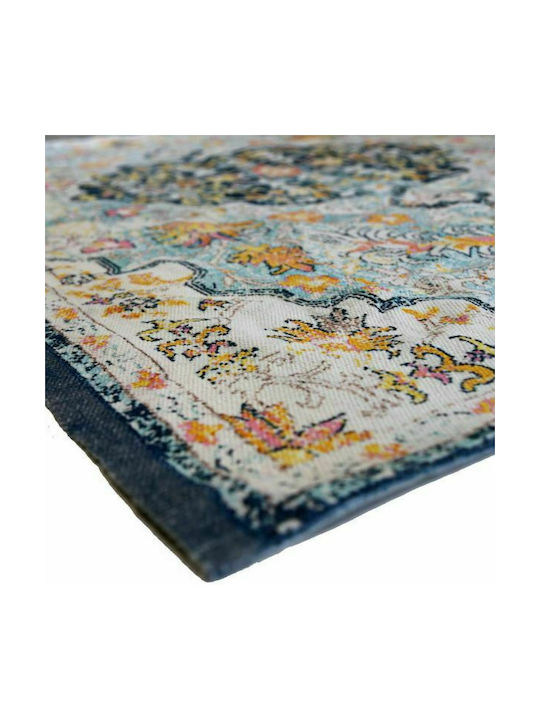 Synchronia Fresco Anti-slip Rug Rectangular Cotton Blue