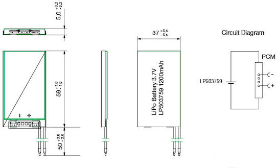 Lithium Battery 3.7V