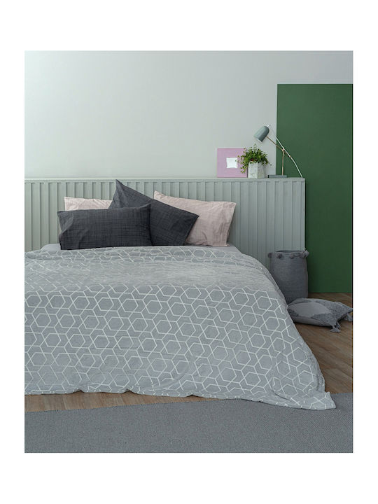 Palamaiki Dune Velvet Blanket Double Bed 220x240cm Gray