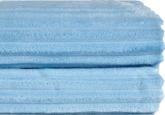 Kentia Jason Κουβέρτα Fleece Υπέρδιπλη 230x230εκ. Ciel
