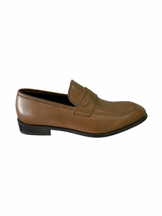Δερμάτινα Ανδρικά Loafers σε Ταμπά Χρώμα