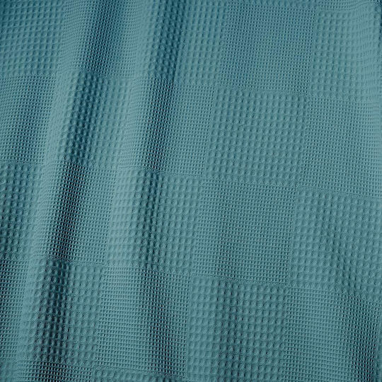 Lino Home Farbe Kube Piqué Einzeln 170x240cm Petrol
