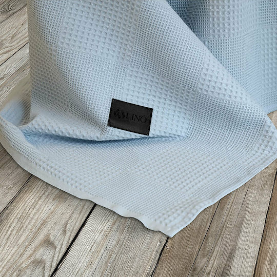 Lino Home Renk Κουβέρτα Πικέ Μονή 170x240εκ. Ciel