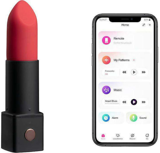 Lovense Exomoon Mini Δονητής Bluetooth Mini Lipstick Vibrator Κόκκινος