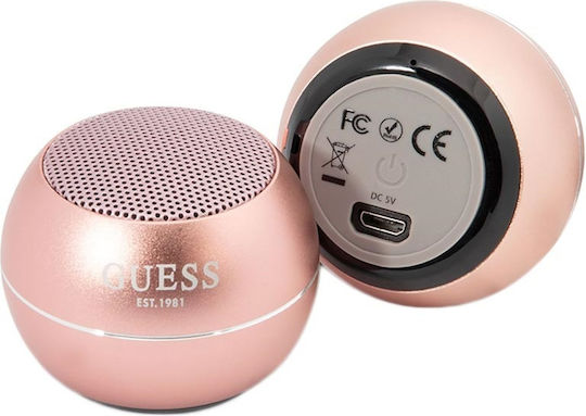 Guess Ηχείο Bluetooth 3W με Διάρκεια Μπαταρίας έως 4 ώρες Ροζ GUWSALGEP