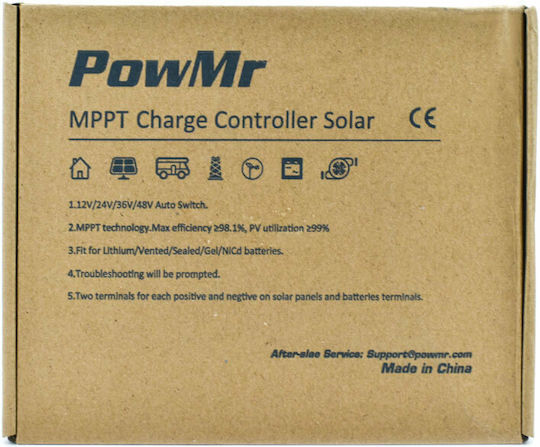 PowMr Ρυθμιστής Φόρτισης MPPT 48V 60A
